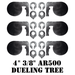 Magnum Target 4 x 3/8 AR500 Steel Shooting Range Targets Dueling Tree Paddles DIY 2 Angle Iron - DT46AR500R