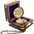 WOANIN - Thoreau s Go Confidently Brass Compass Gift for Graduation Confirmation Day Baptism New Year Gift Birthday Anniversary Communion Camping Gift