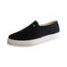 nsendm Female Shoes Adult Tennis Shoes Womens Casual Fabric Flat Bottom Comfortable Casual Single Shoes Shoes for Women Wedge Black 6.5