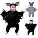 Maxcozy Baby Boy Girl Batwing Romper Ear Hat Outfits Set Halloween Costume Clothes 3-24M