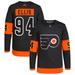 Ryan Ellis Men's adidas Black Philadelphia Flyers Alternate Primegreen Authentic Custom Jersey