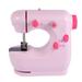 1pc Household Multi-function Sewing Machine Electric Mini Sewing Machine Mini Sewing Machine with US Plug (Pink)