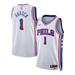 Unisex Nike James Harden White Philadelphia 76ers Swingman Jersey - Association Edition