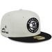 Men's New Era x Staple Cream/Black Brooklyn Nets NBA Two-Tone 59FIFTY Fitted Hat