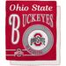 Ohio State Buckeyes 50" x 60" Retro Emblem Flannel Fleece Sherpa Blanket