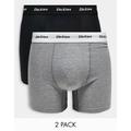 Dickies 2 pack trunk boxers in black and grey multipack