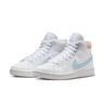 Sneaker NIKE SPORTSWEAR ""COURT ROYALE 2 MID"", Gr. 37,5, weiß (weiß, blau), Leder, Textil, sportlich, Schuhe