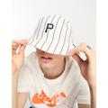 47 Brand MLB Pittsburgh Pirates bucket hat in white with black pinstripes