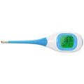 Fysic FT09 Digitales Fieberthermometer - großes Farbdisplay - flexible Sonde - mit Schutzhülle - Messungen werden mit Farbe und Emoticons angezeigt - blau/weiß