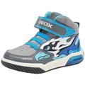 Geox J Inek Boy Sneaker, Grey Lt Blue, 11 UK Child