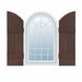 Mid America Mid-America Vinyl, Standard Size Four Board Joined w/Arch Top Shutters Vinyl, Wood in Brown | 73 H x 14 W x 1 D in | Wayfair