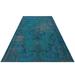 Blue;black 63" x 98" L Area Rug - Lofy Atina Oriental Machine Woven Rectangle 5'2" x 8'2" Wool/Area Rug in Blue/Black 98.0 x 63.0 x 1.0 in black/blue/Wool | Wayfair