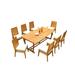 Teak Smith Oval 10 - Person 117" Long Teak Outdoor Dining Set Wood/Teak in Brown/White | 117 W x 43 D in | Wayfair DSCharleston_117Oval_11_AL_1