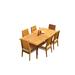 Teak Smith Rectangle 8 - Person 117" Long Teak Outdoor Dining Set Wood/Teak in Brown/White | 117 W x 43 D in | Wayfair DSCharleston_117Rect_9_AL_4