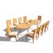 Teak Smith Oval 6 - Person 117" Long Teak Outdoor Dining Set Wood/Teak in Brown/White | 117 W x 43 D in | Wayfair DSCharleston_117Oval_7_AL_4