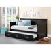 Canora Grey Maxillaria Twin Daybed w/ Trundle Wood in Black | 39 H x 42 W x 82 D in | Wayfair 249DAD4D33F848328BF58669157A55EF