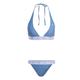 adidas Women's Neckholder Bikini Set, Crew Blue/Violet Fusion, S