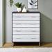 Everly Quinn Casey 4-Drawer Chest w/ Gold Legs Wood in Gray/Black/Yellow | 37.5 H x 32.5 W x 16.5 D in | Wayfair AC11A1362046449A9E89AAF2DB3D04B5