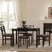 Red Barrel Studio® Fitchette Rectangular 43.31" L x 27.56" W Dining Set Wood in Black/Brown | 29.45 H x 27.56 W x 43.31 D in | Wayfair