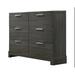 Loon Peak® Gerlanda 6 - Drawer Dresser Wood in Brown/Gray | 38.5 H x 59.5 W x 16.5 D in | Wayfair 8598E463AFF746C4966717556825CDED