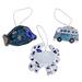 The Holiday Aisle® No Pattern Hanging Figurine Ornament Fabric in Blue/White | 3.94 H x 2 W x 0.5 D in | Wayfair 5C9AE4DE9BB94538982AD237214C81C0