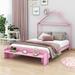 Red Barrel Studio® Full/Double Low Profile Storage Standard Bed Wood in Pink | 60 H x 56 W x 86 D in | Wayfair 162BF4FBA83F461BBA978245D211D03F
