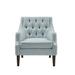 Accent Chair - Red Barrel Studio® Button Tufted Accent Chair, Accent Chair, Bedroom Chair Wood/Polyester in Blue | Wayfair