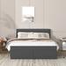 Ivy Bronx Janetlee Standard Storage Bed Upholstered/Linen in Gray | 41.3 H x 60.6 W x 81.9 D in | Wayfair 7DFCF8F7CFC24EFFA01FDE6F15ED0897