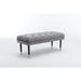 Rosdorf Park Upholstered Bench Velvet/Metal in Gray | 17.7 H x 43.3 W x 17.7 D in | Wayfair 4D2C2505B87E4FD48380D67ECA87093F