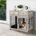 Tucker Murphy Pet™ Dog Crate Furniture w/ 2 Drawer Wood in Gray | 37.6 H x 39.4 W x 23.6 D in | Wayfair 6A7DD1095FDF424CB6F482356B405CAC