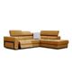 Canapé d'angle droit 5 places avec un relax électrique tissu orange