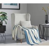 Chic Home Syrie 1 Piece Faux Cashmere Striped Design With Tassels Throw Blanket