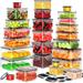 52 PCS Food Storage Containers with Lids Airtight