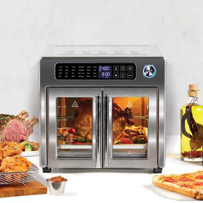 26 QT Extra Large Air Fryer, Convection Toaster Oven with French Doors, Stainless Steel