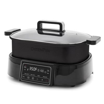 6.5QT Multi-Cooker Skillet Grill & Slow Cooker, 8-in-1 Presets to Saute,Steam, Grill, Stew,Slow Cook, Stir-Fry,Heat, & Cook Rice