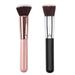 NUOLUX 2pcs Wooden Handle Makeup Brushes Professional Big Cosmetic Brushes Loose Powder Foundation Brush Makeup Tools(1pc Black and 1pc Rose Gold)