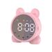 WANYNG Clock Clock Speaker Children s Speaker Alarm Clock Large Display Rechargeable for Kids for office for Bedroom White