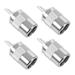 4X UHF PL259 SO239 Male Twist-On Connector RFC400 RG8 RF Coaxial Adapter Connector Silver