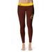 Women's Vive La Fete Brown/Gold Rowan Profs Solid Design Yoga Leggings