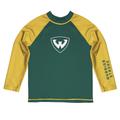 Toddler Vive La Fete Green/Gold Wayne State Warriors Solid Contrast Rash Guard