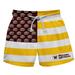 Toddler Vive La Fete Gold/Brown Western Michigan Broncos Flag Swim Trunks