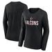 Women's Fanatics Branded Black Atlanta Falcons Plus Size Foiled Play Long Sleeve T-Shirt
