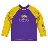 Toddler Vive La Fete Purple/Gold Wisconsin-Stevens Point Pointers Solid Contrast Rash Guard