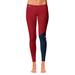 Women's Vive La Fete Red/Blue Stony Brook Seawolves Plus Size Color Block Yoga Leggings