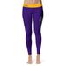 Women's Vive La Fete Purple/Gold UAlbany Great Danes Solid Design Yoga Leggings