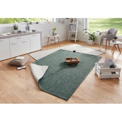 Teppich HANSE HOME "Miami Wendeteppich" Gr. 2, grün, B:80cm H:5mm L:150cm, Kunstfaser, Teppiche, In-& Outdoor, Wetterfest, Balkon, Läufer, Wohnzimmer, Wasserfest Image