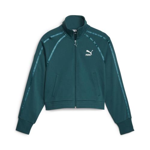 „Trainingsjacke PUMA „“T7 Damen““ Gr. L, grün (malachite green) Damen Jacken Übergangsjacken“
