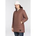 Steppjacke JACK WOLFSKIN "D Steppmantel LUBEENA" Gr. 46, braun (wild ginger) Damen Jacken Steppjacken