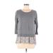 Ann Taylor LOFT Outlet Sweatshirt: Gray Tops - Women's Size Medium