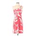 BCBGMAXAZRIA Casual Dress - Mini One Shoulder Sleeveless: Pink Dresses - Women's Size Small